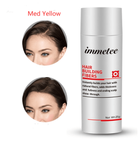 Plant hair additive fibre hair powder, one-time reinforcing artifacts to cover hair scarce manufacturers wholesale and direct sales (Option: Med Yellow)